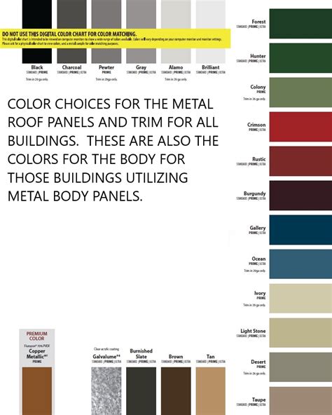 reed's metals color chart